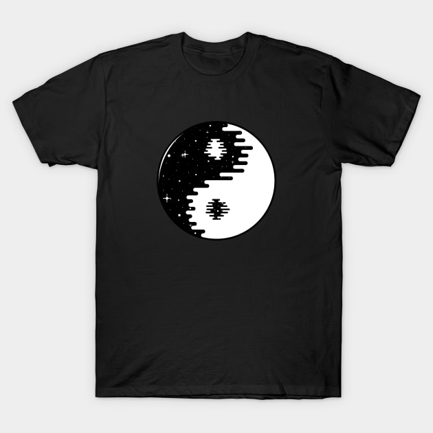 Spacey Yin Yang T-Shirt by Pyier